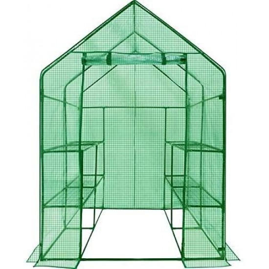 Greenhouses for Outdoors-Portable Greenhouses for Outdoors-Walk-in 2 Tier 8 Shelf Portable Lawn and Garden-Perfect for The Home Gardening Enthusiast