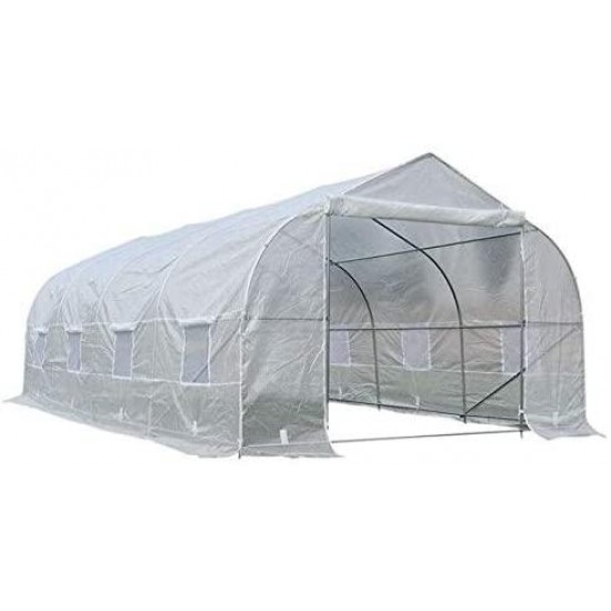 Greenhouses for Outdoors-Portable Greenhouses for Outdoors-White 18 Ft. W x 10 Ft. D-Perfect for The Home Gardening Enthusiast