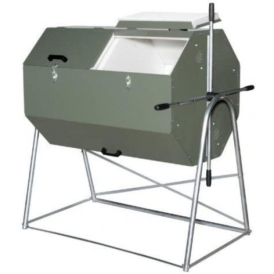 Jora JK 400 Compost Tumbler - Holds up to 106 Gallons, Made with Galvanized and Powder-Coated Steel for The Best composting Experience. Durable Insulated Dual Chamber composter
