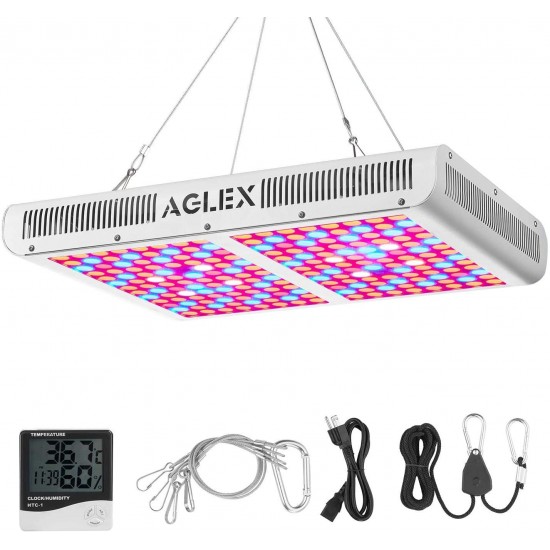 LED Grow Light, Plant Grow Lamp, Double Chips Full Spectrum with UV and IR for Greenhouse Indoor Plant Veg and Flower (AGLEX)