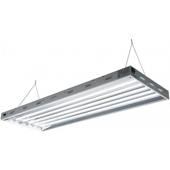 Sun Blaze T5 Fluorescent - 4 ft. Fixture | 6 Lamp | 120V - Indoor Grow Light Fixture for Hydroponic and Greenhouse Use