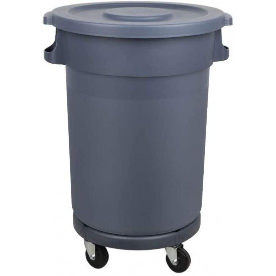 WQEYMX Outdoor Trash can Plastic Sanitation Trash can with Wheel Storage bin Trash can 80L/120L Wheeled Trash can (Color : B, Size : 80L)